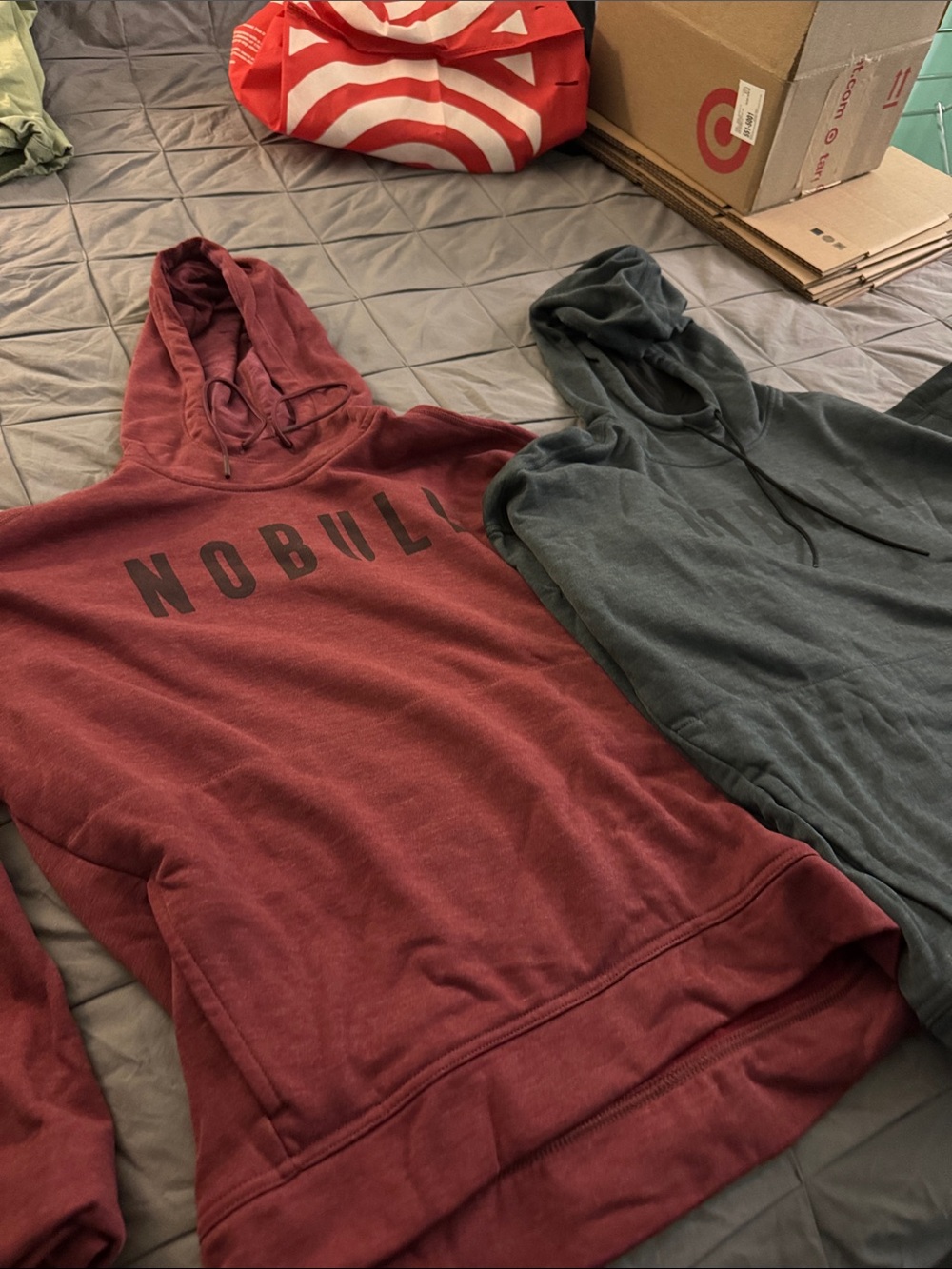 NOBULL Women's Maroon Hoodie with Logo Front